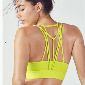Fabletics Macey Sports Bra Size Small, Yellow, NWT